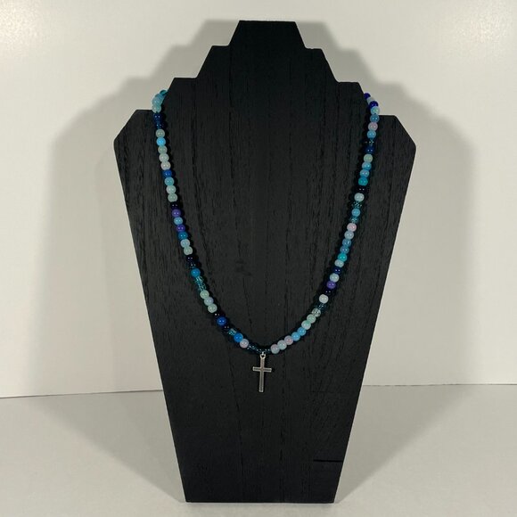 Set of Necklaces! 7 Colors! Silver Cross Pendant! NWT! - Picture 4 of 8